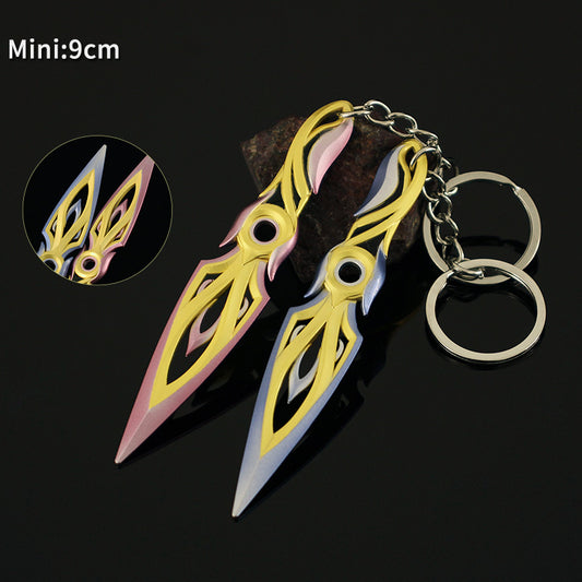 Mystbloom Kunai-Schlüsselanhänger aus Metall 