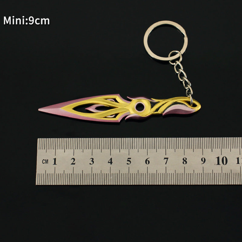 Metal Mystbloom Kunai Keychain