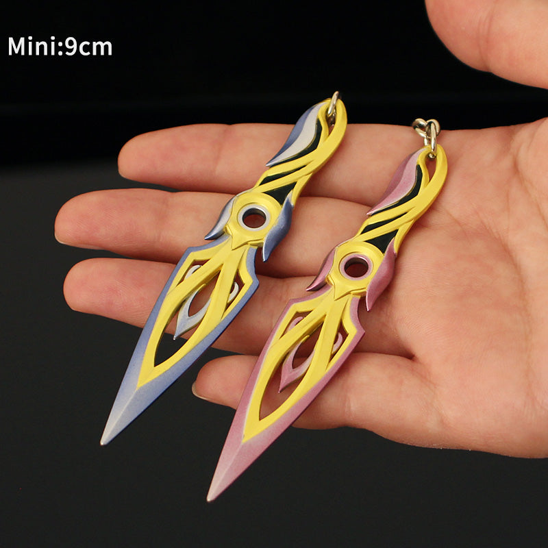 Metal Mystbloom Kunai Keychain