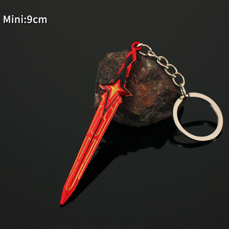 Metal Comet Sword Keychain