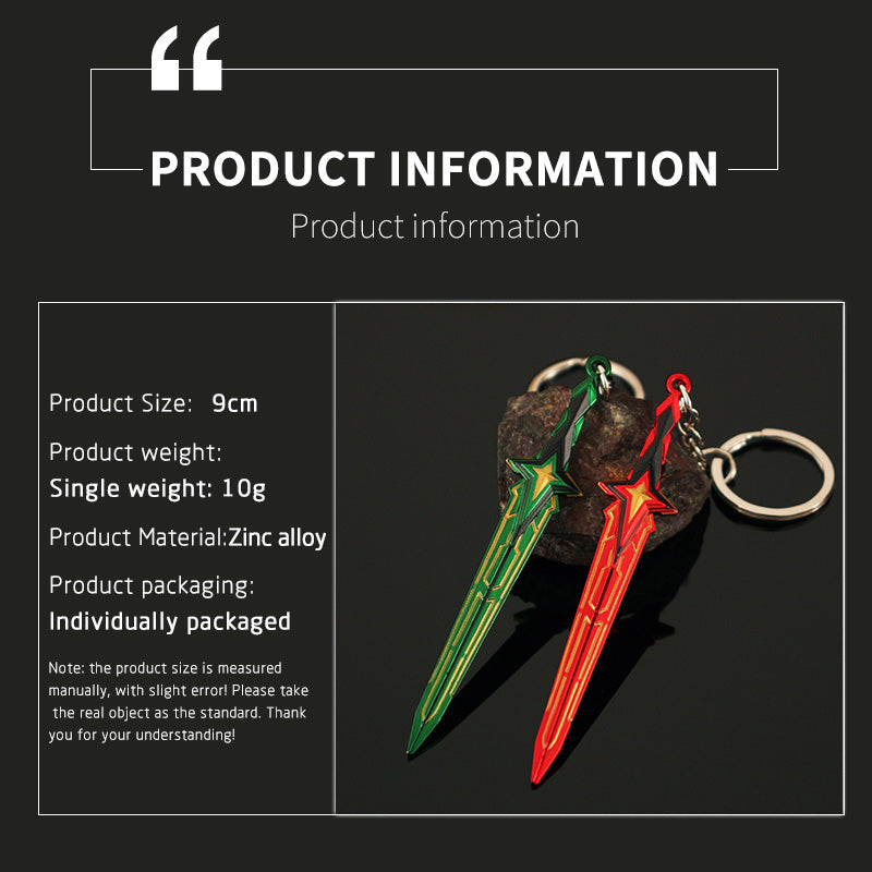 Metal Comet Sword Keychain