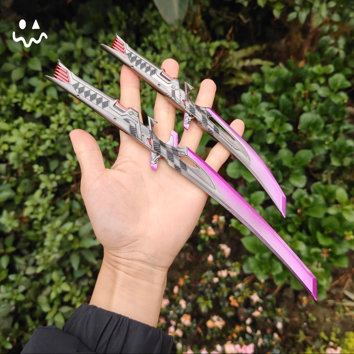 Metal Dual Katana Deadly Duet Replica - Dull Blade Miniature