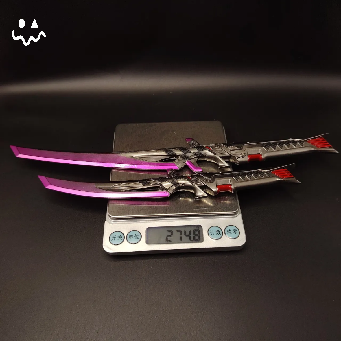 Metal Dual Katana Deadly Duet Replica - Dull Blade Miniature