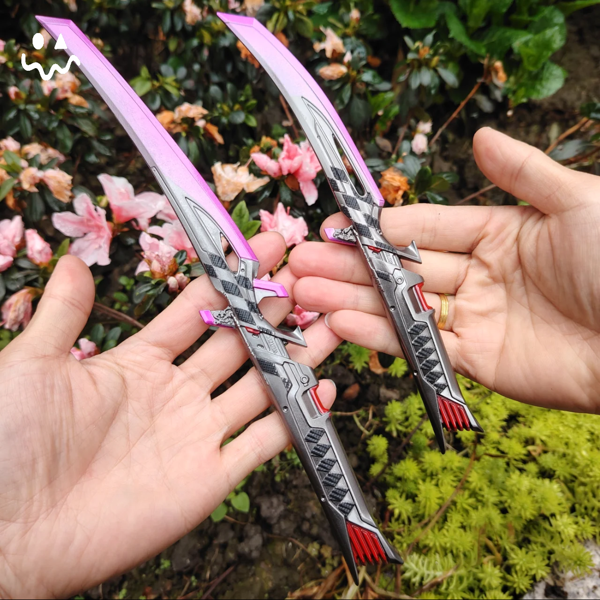 Metal Dual Katana Deadly Duet Replica - Dull Blade Miniature