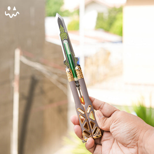 Metal Octane Heirloom V3 Real Liquid Tube Craft Balisong Replica
