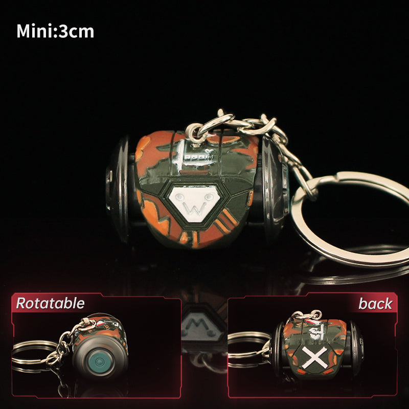 Metal Ryze Explosive Grenade Keychain