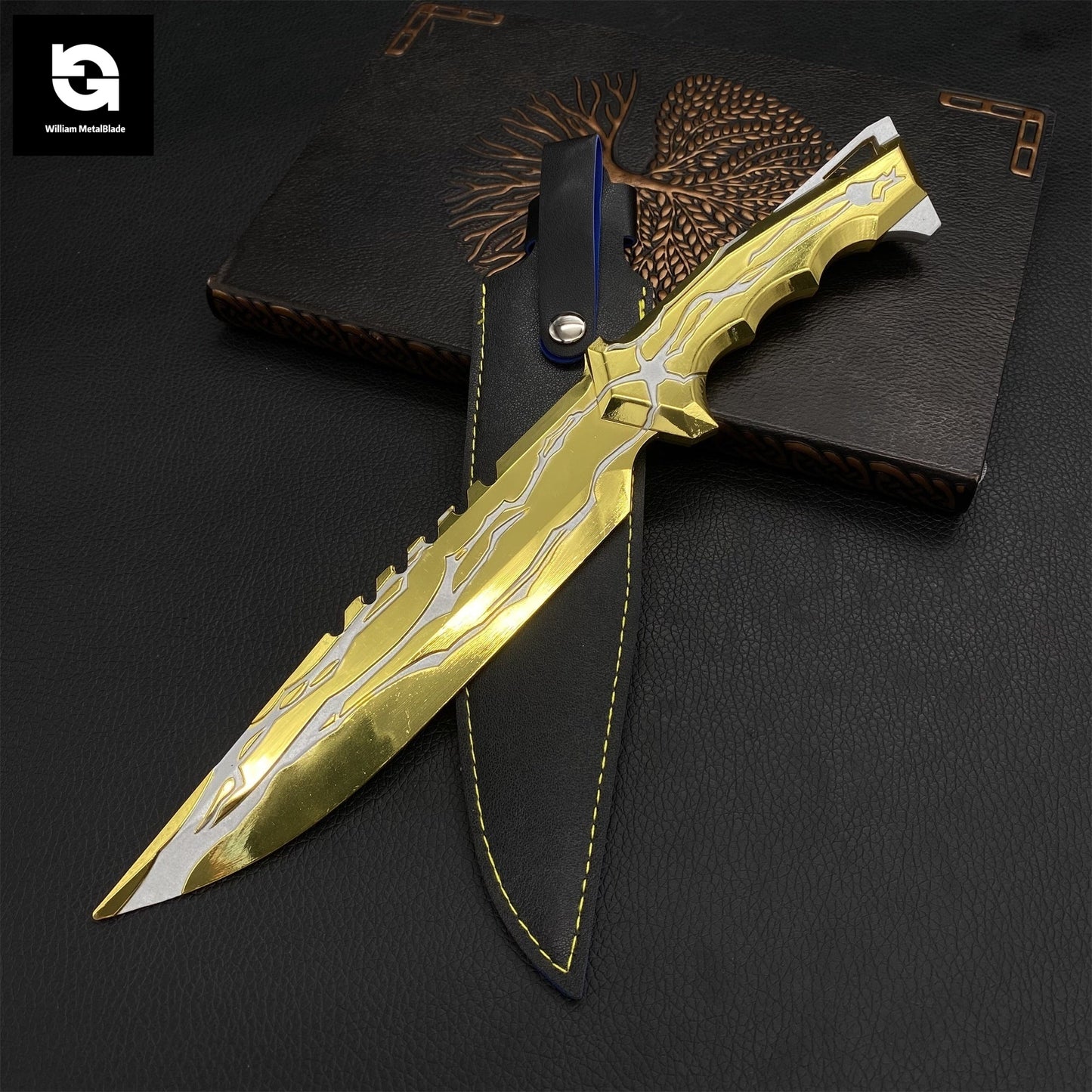 28CM/11" Metal Smite Knife Metal Melee Weapon Game Prop