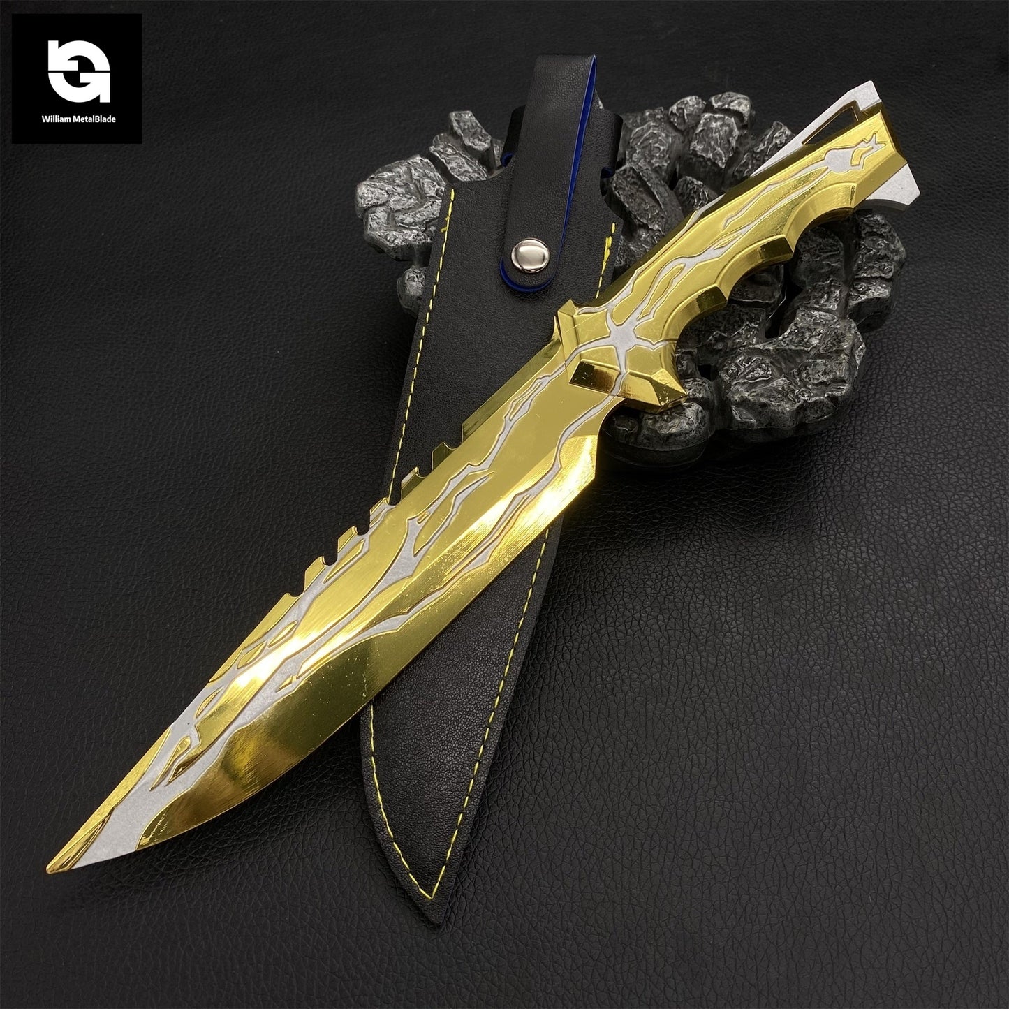 28CM/11" Metal Smite Knife Metal Melee Weapon Game Prop