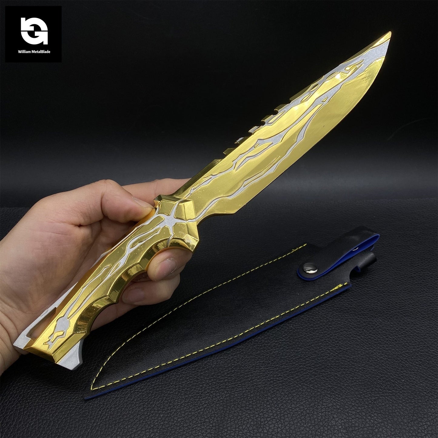 28CM/11" Metal Smite Knife Metal Melee Weapon Game Prop
