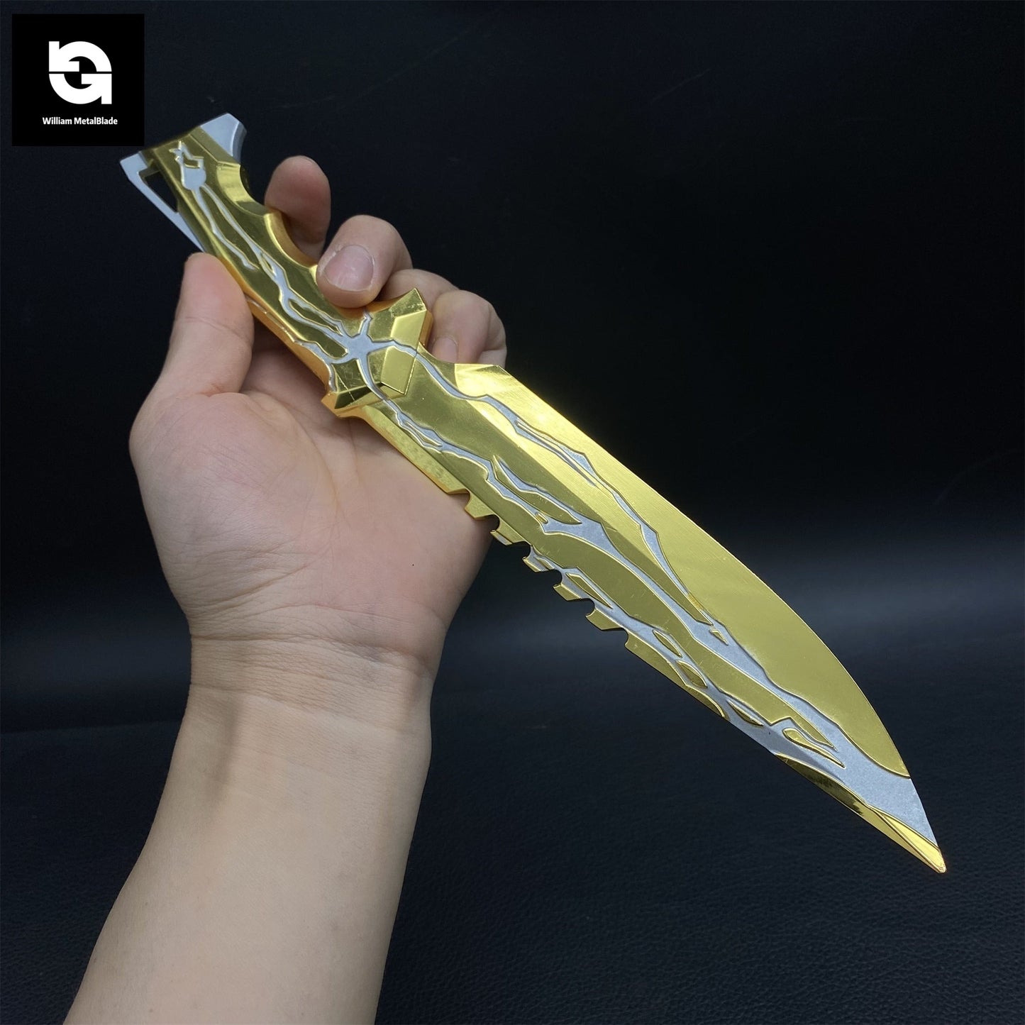 28CM/11" Metal Smite Knife Metal Melee Weapon Game Prop