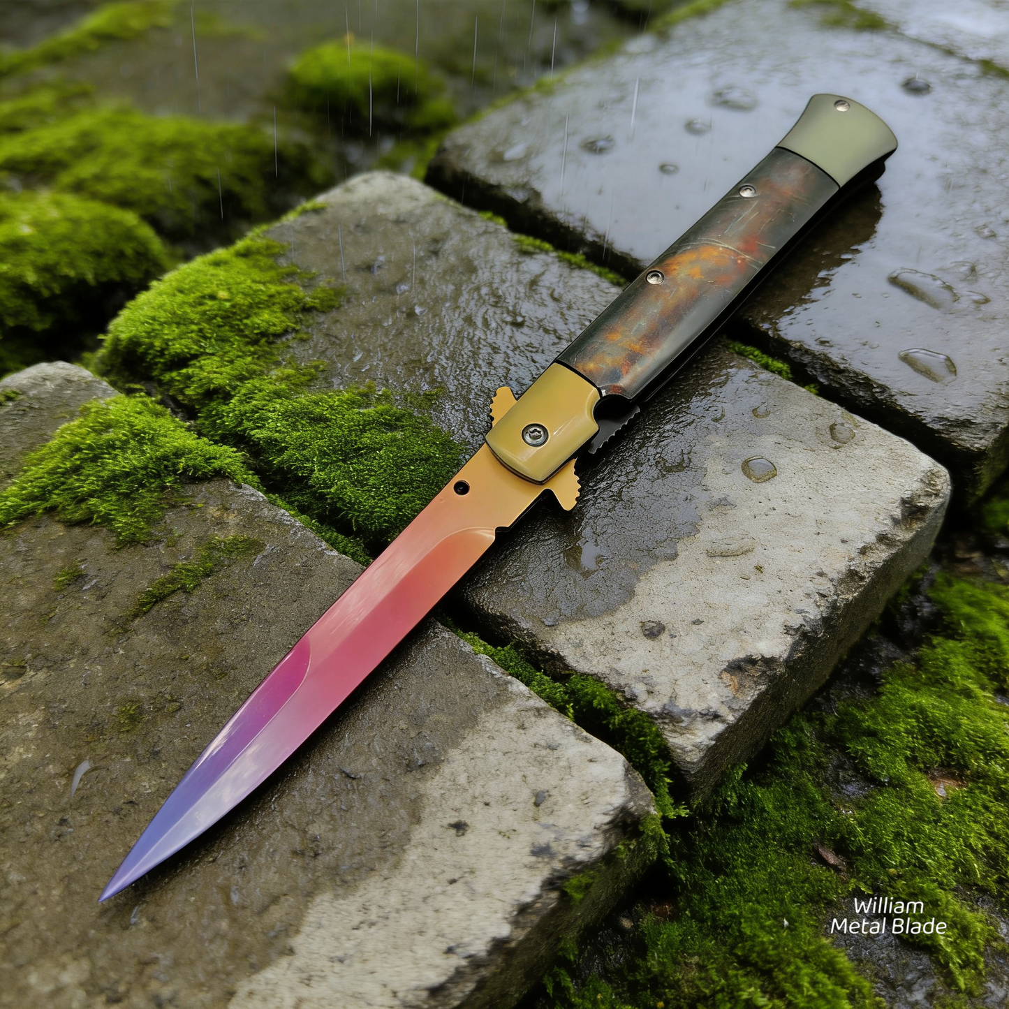Metal Stiletto Knife 23cm/9.1''