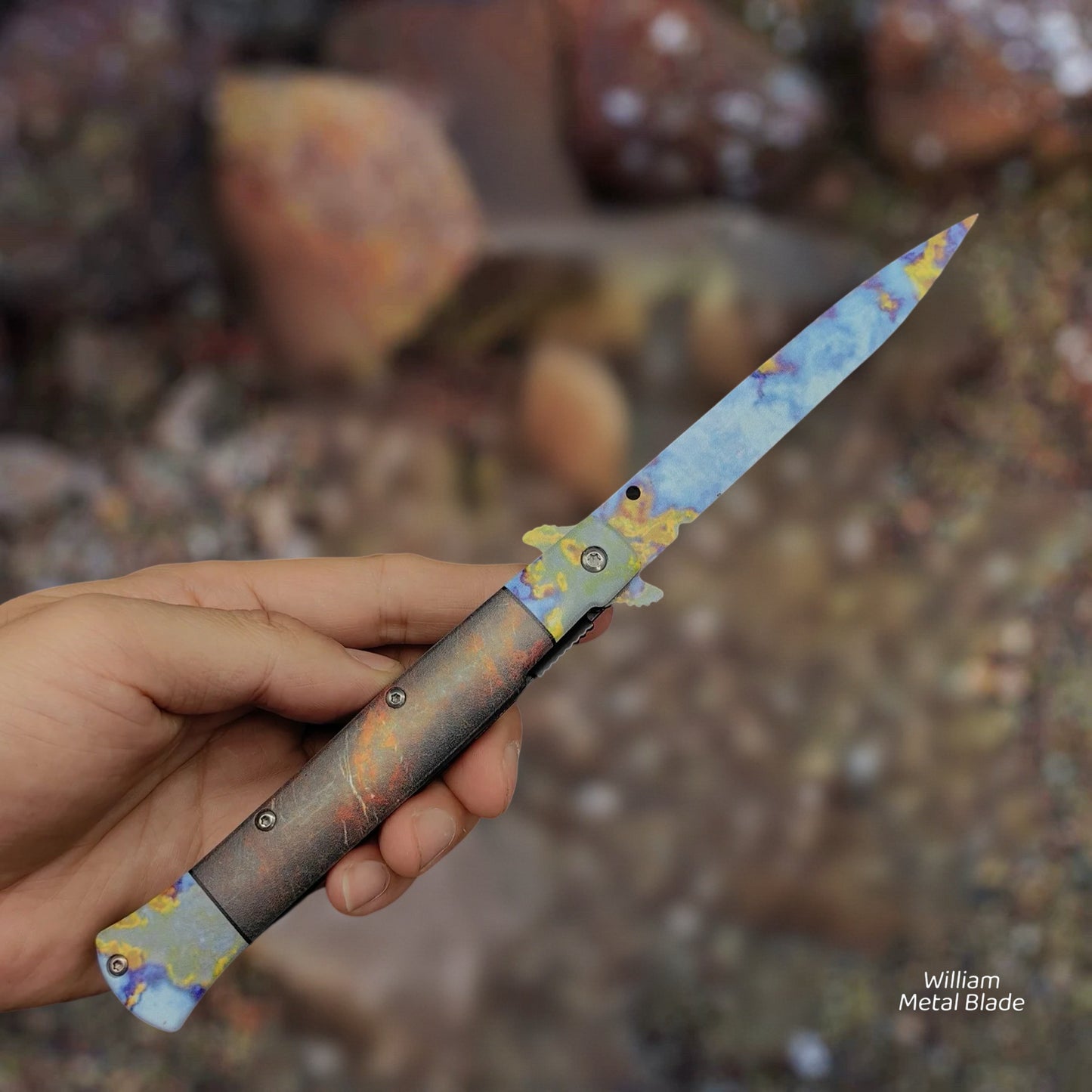 Metal Stiletto Knife 23cm/9.1''