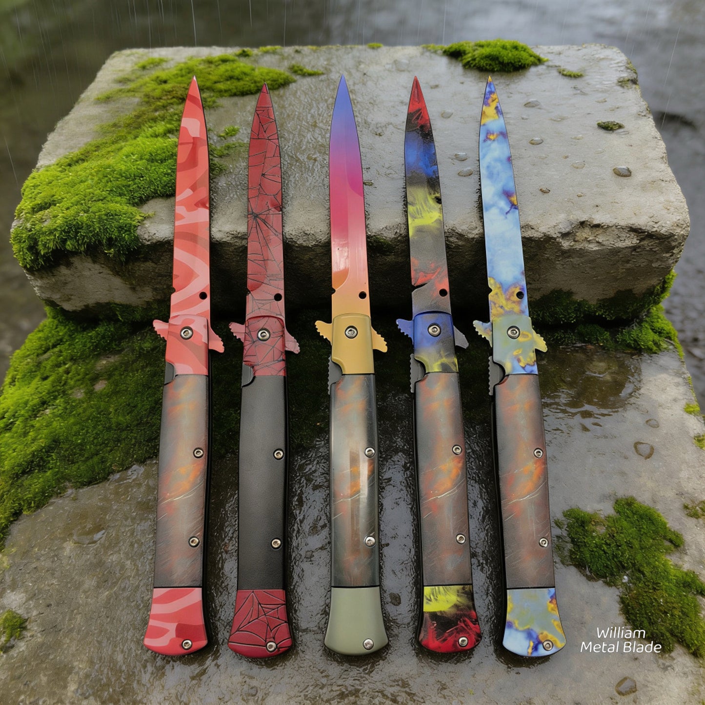 Metal Stiletto Knife 23cm/9.1''