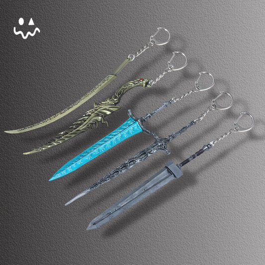 ER Mini Keychain Metal Pendant Small Weapon Model