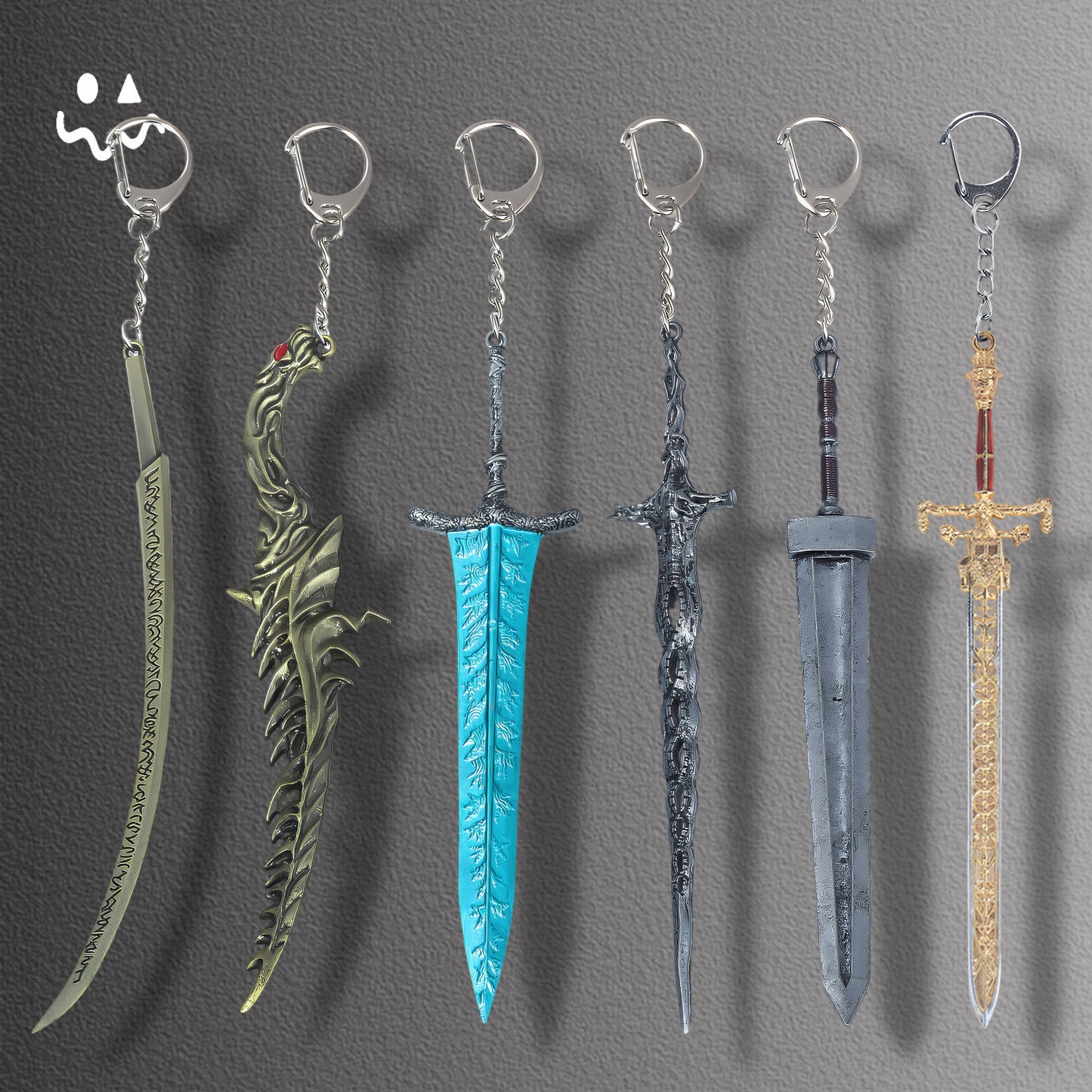 ER Mini Keychain Metal Pendant Small Weapon Model