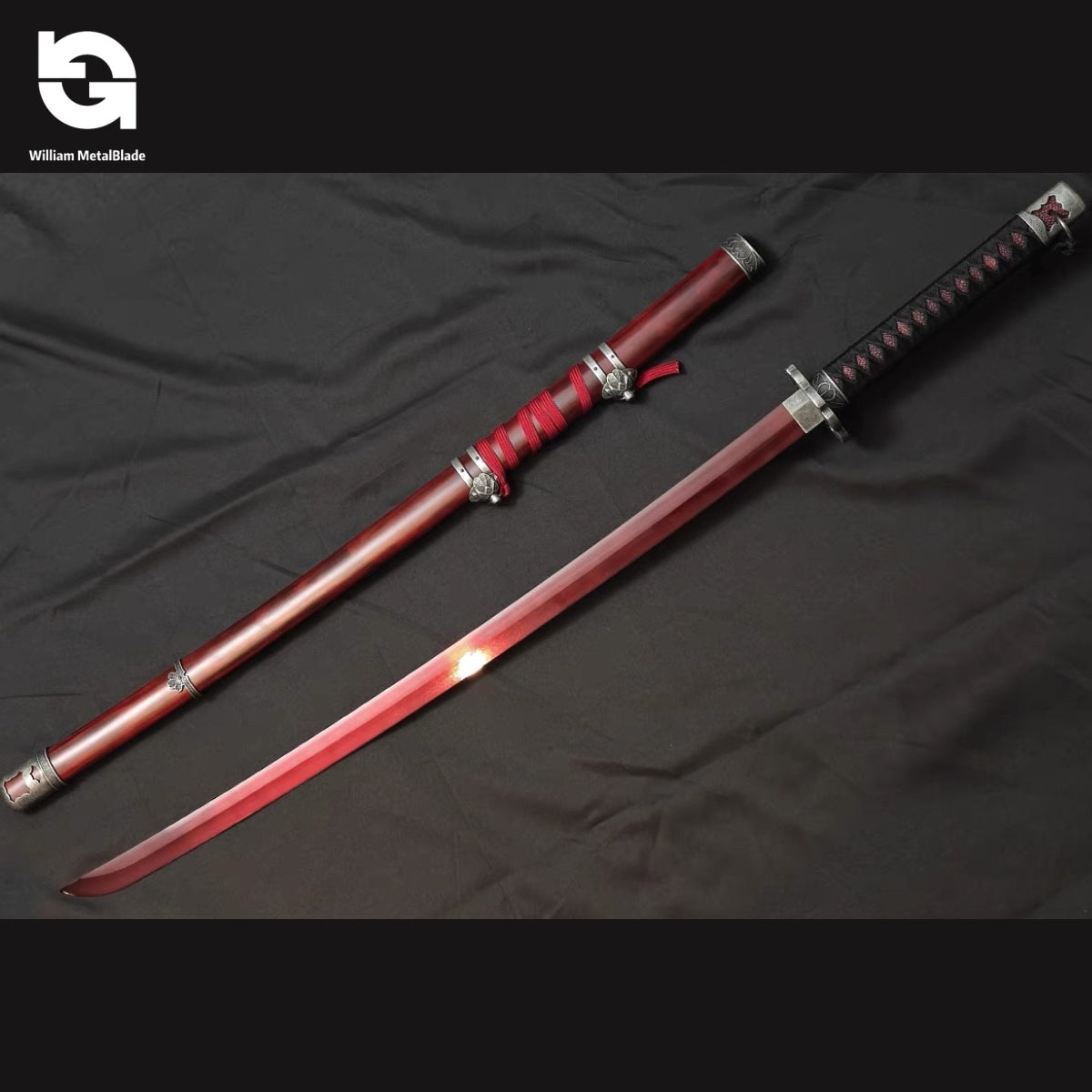 1:1 Mortal Blade IRL Game Katana Metal Sword Prop Replica
