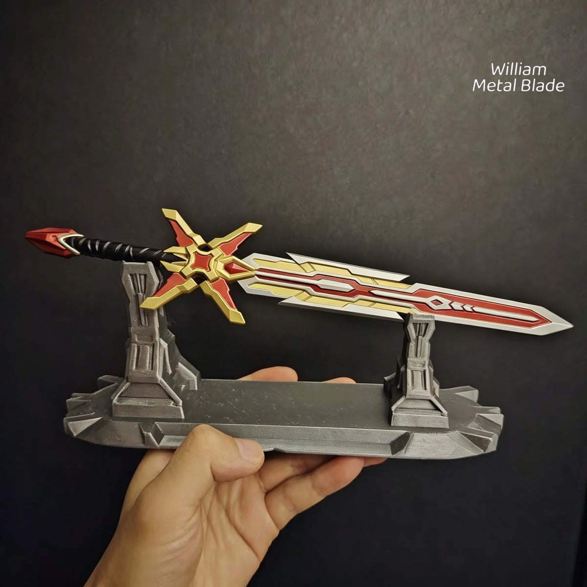 Naraka: Bladepoint War God's Blazing Fire Sword Mini Metal Replica