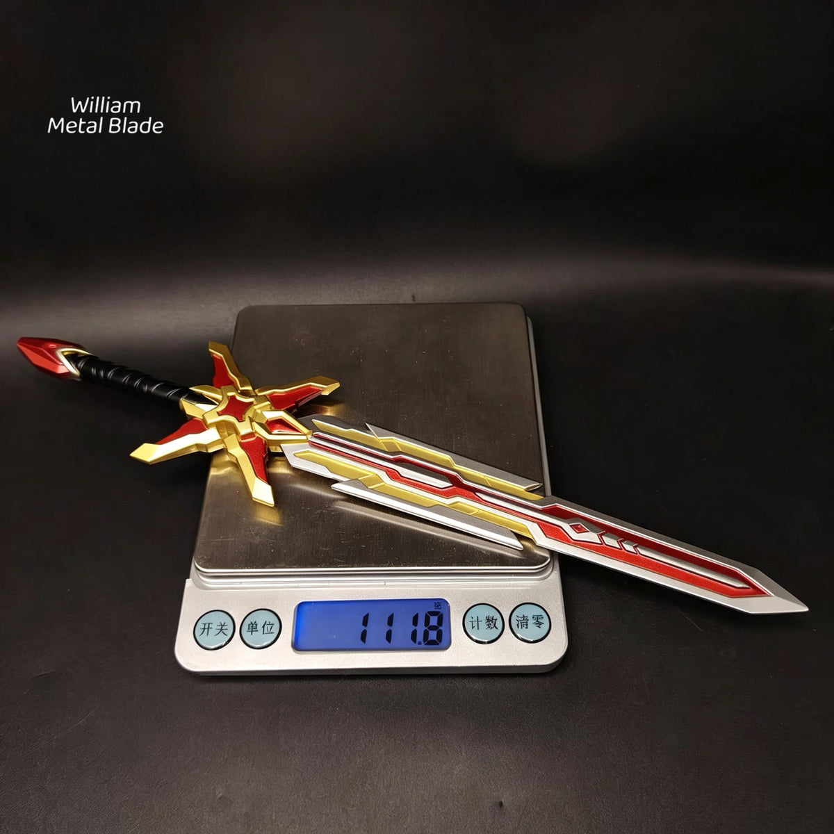 Naraka: Bladepoint War God's Blazing Fire Sword Mini Metal Replica