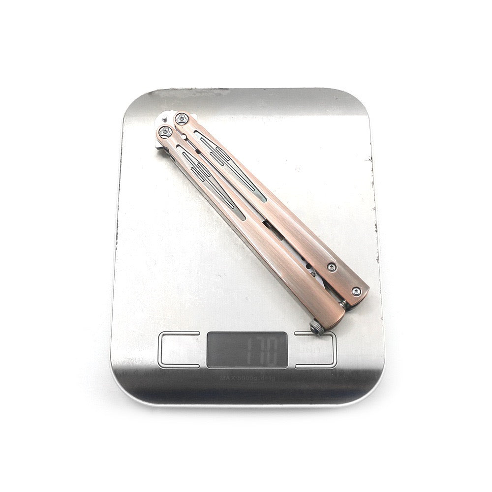 ORCA Practice Butterfly Knife Integrated Alloy Handle High Quality CNC Blade Training Swing Knife