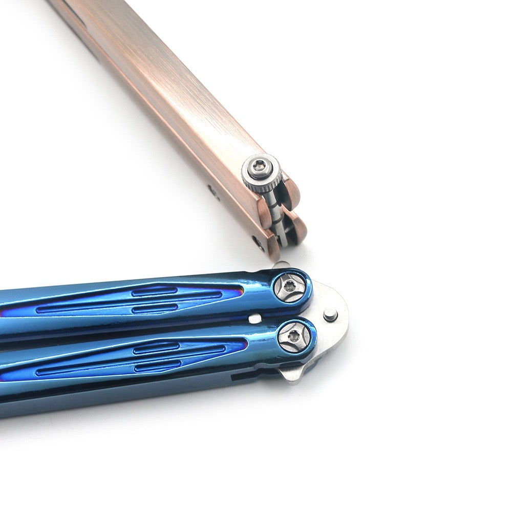 ORCA Practice Butterfly Knife Integrated Alloy Handle High Quality CNC Blade Training Swing Knife