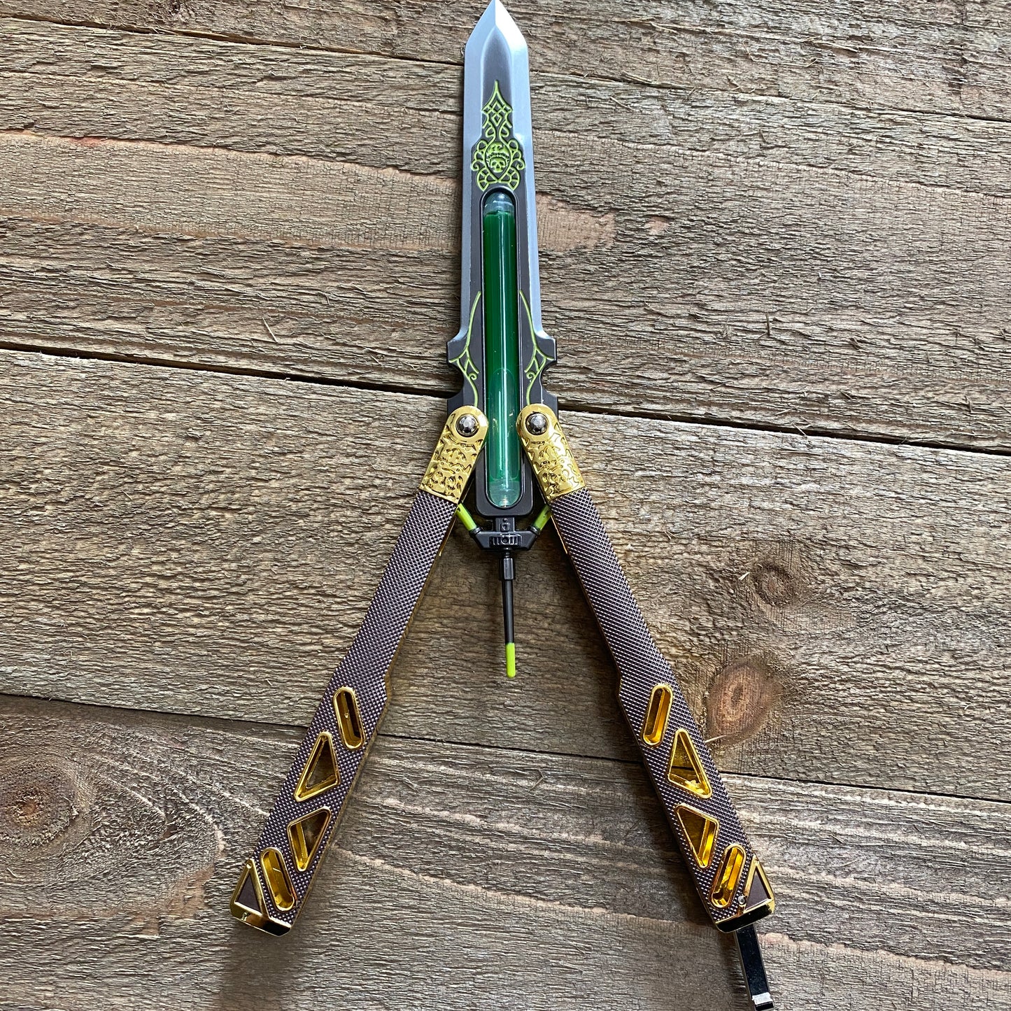 Metal Octane Heirloom V3 Real Liquid Tube Craft Balisong Replica