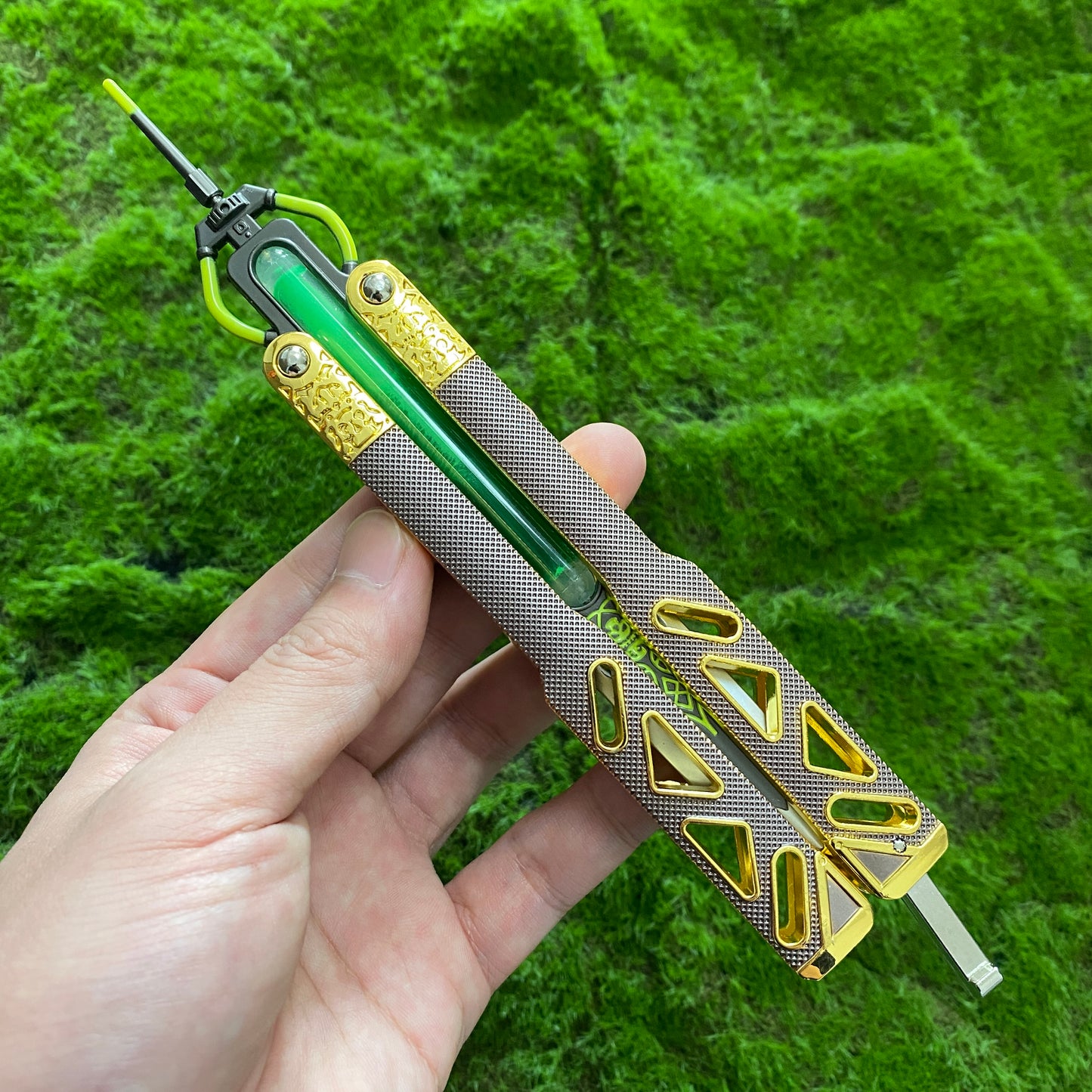 Metal Octane Heirloom V3 Real Liquid Tube Craft Balisong Replica