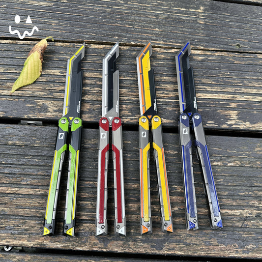 RGX Knife Metal Blunt Blade Butterfly Trainer Cosplay Prop Game Replica