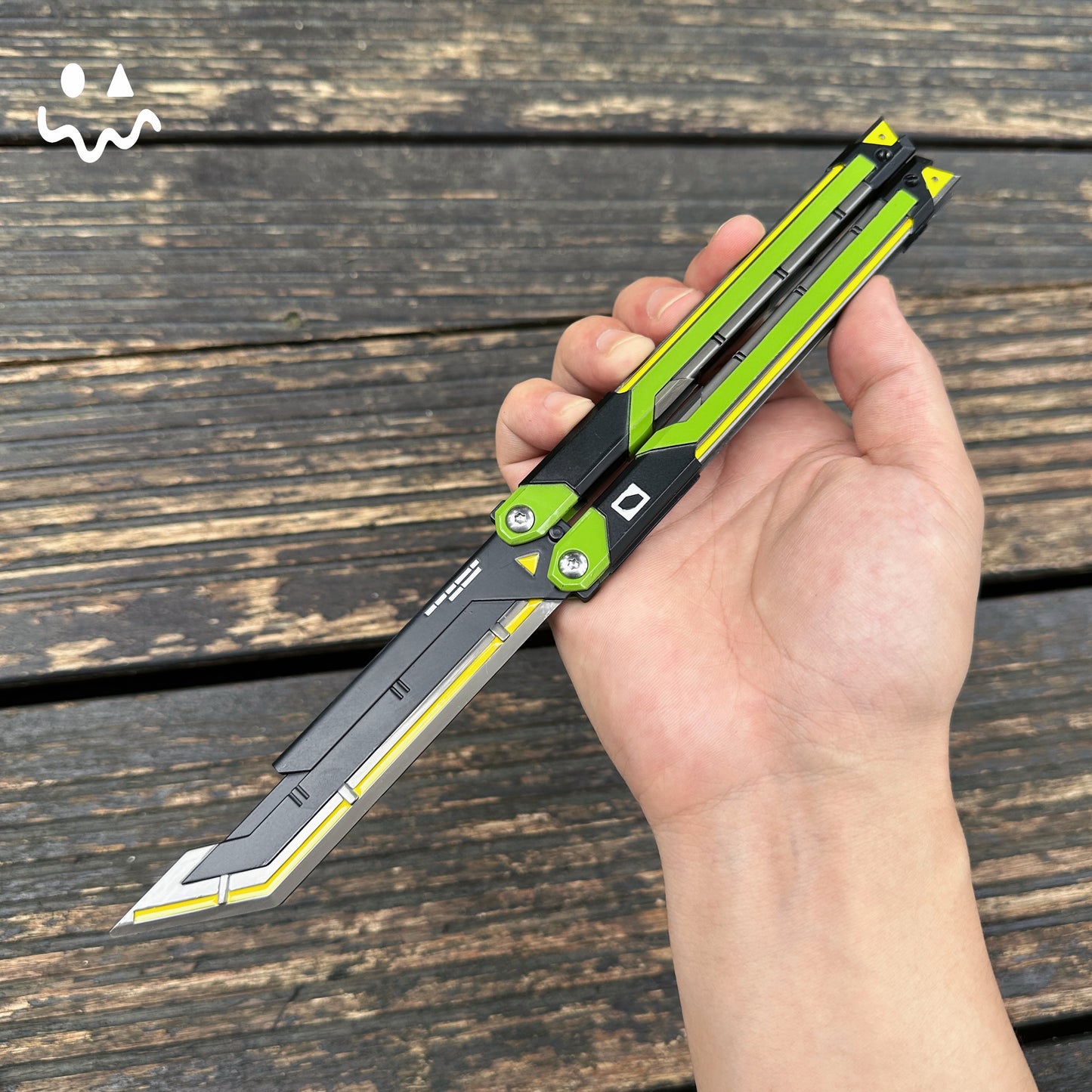 RGX Knife Metal Blunt Blade Butterfly Trainer Cosplay Prop Game Replica
