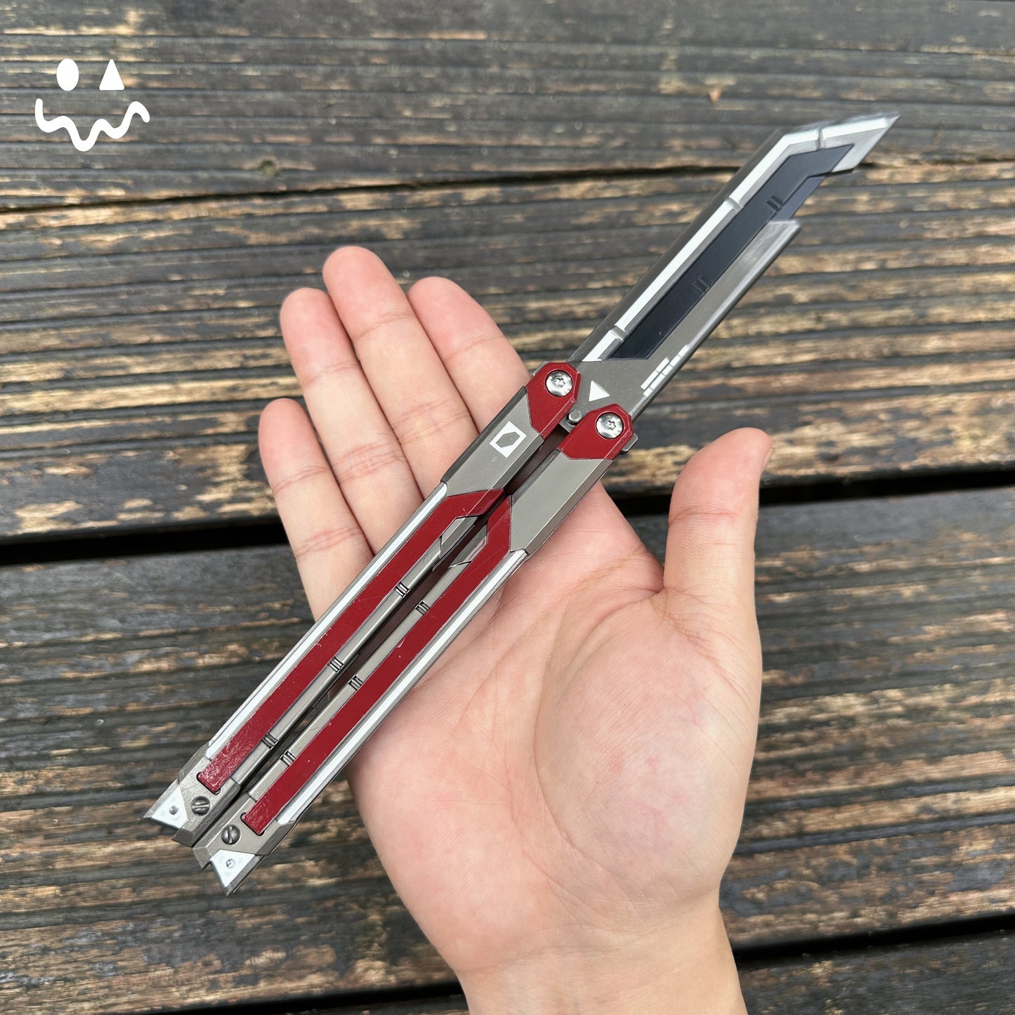 RGX Knife Metal Blunt Blade Butterfly Trainer Cosplay Prop Game Replica
