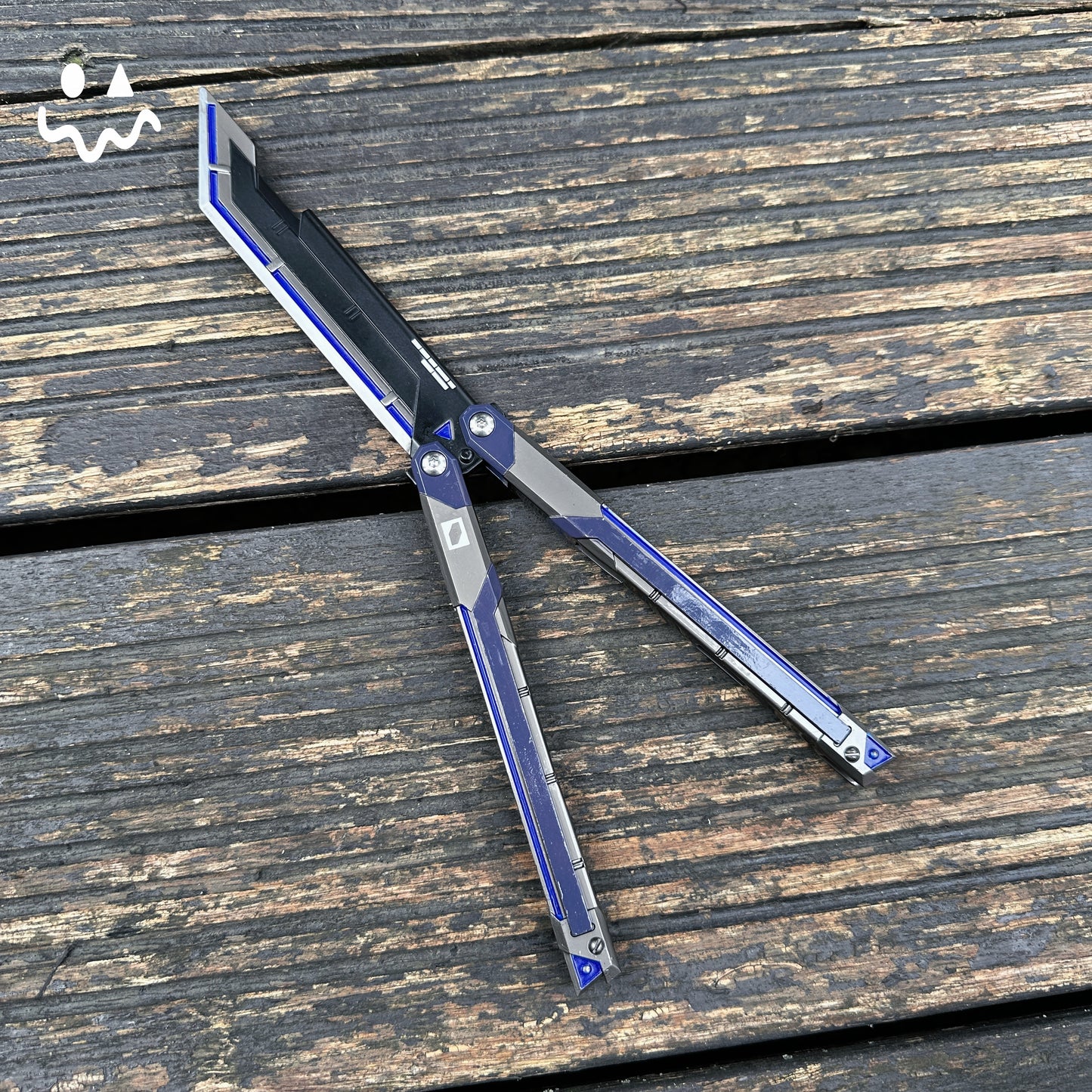 RGX Knife Metal Blunt Blade Butterfly Trainer Cosplay Prop Game Replica