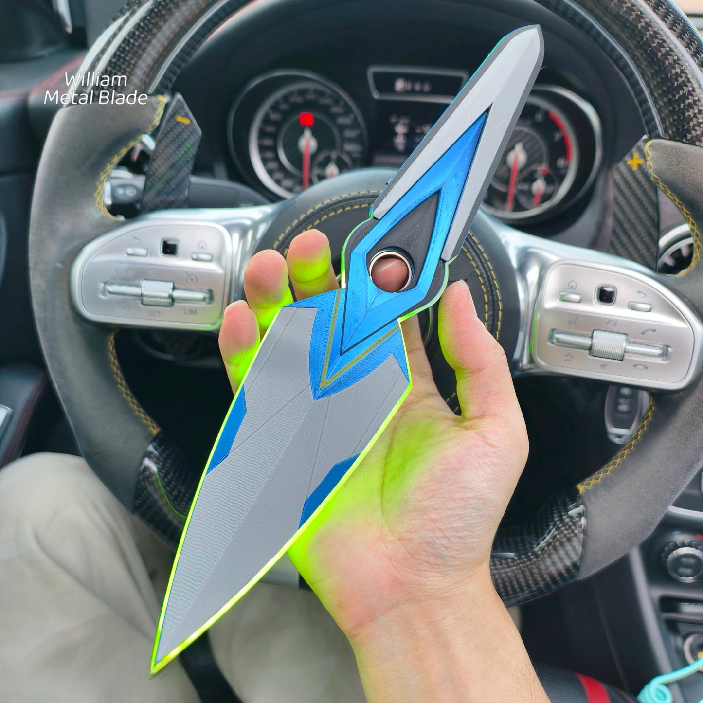 Radiant Drift Kunai Acrylic Game Weapon Lamp Replica