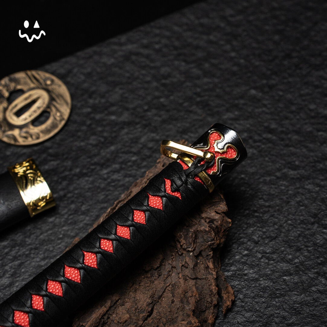 Life Size Rivers of Blood Katana ER Game Sword Blunt Metal Prop Replica