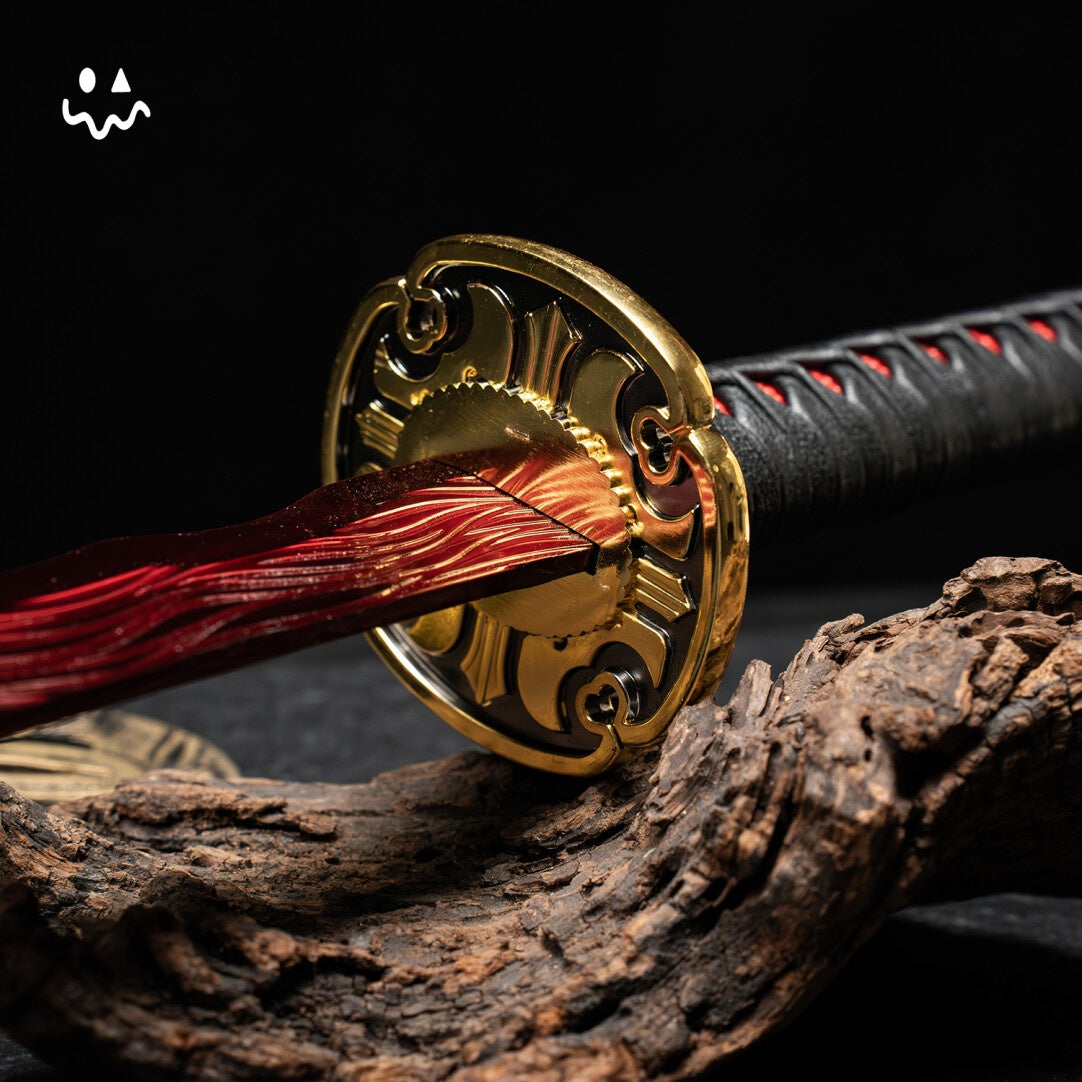 Life Size Rivers of Blood Katana ER Game Sword Blunt Metal Prop Replica