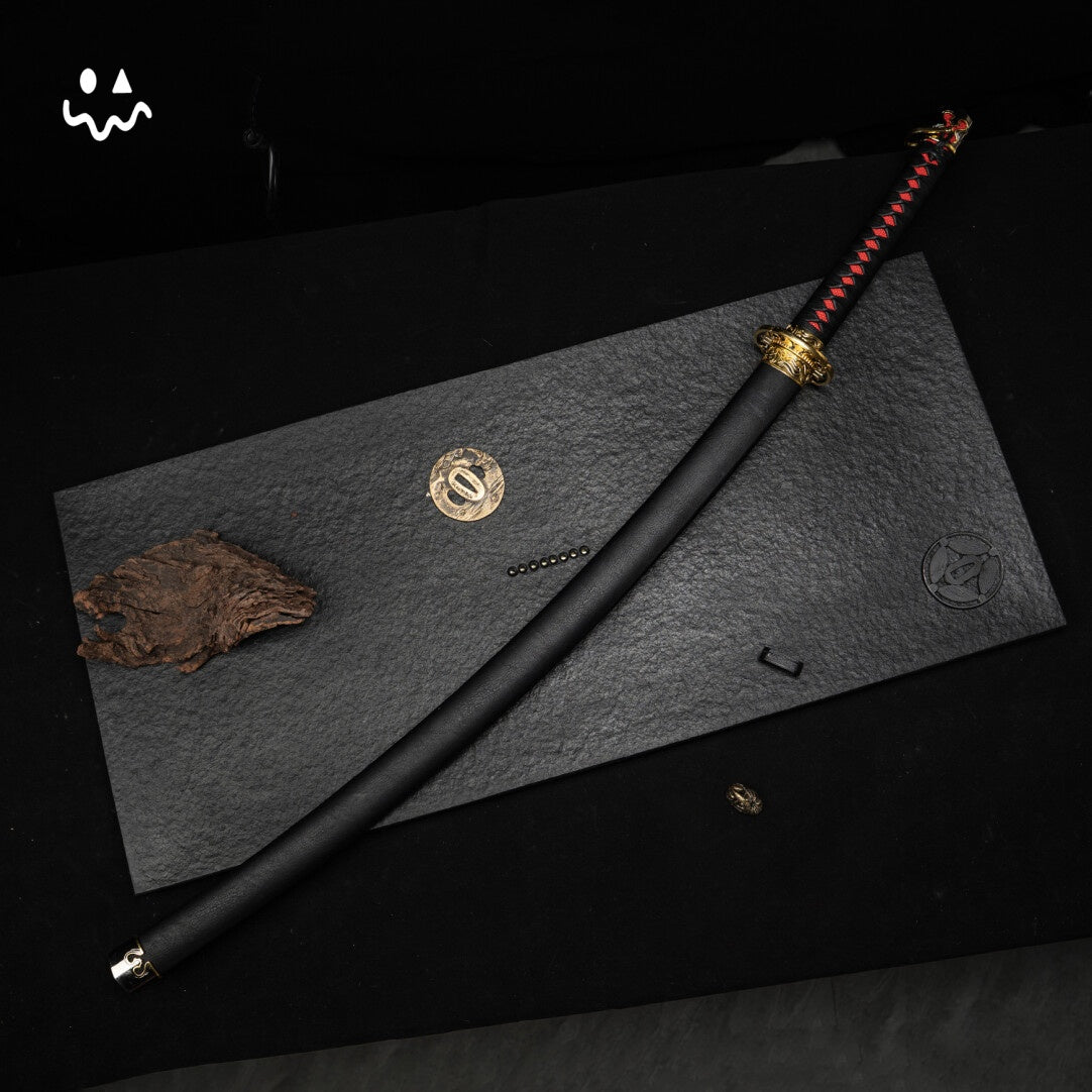 Life Size Rivers of Blood Katana ER Game Sword Blunt Metal Prop Replica