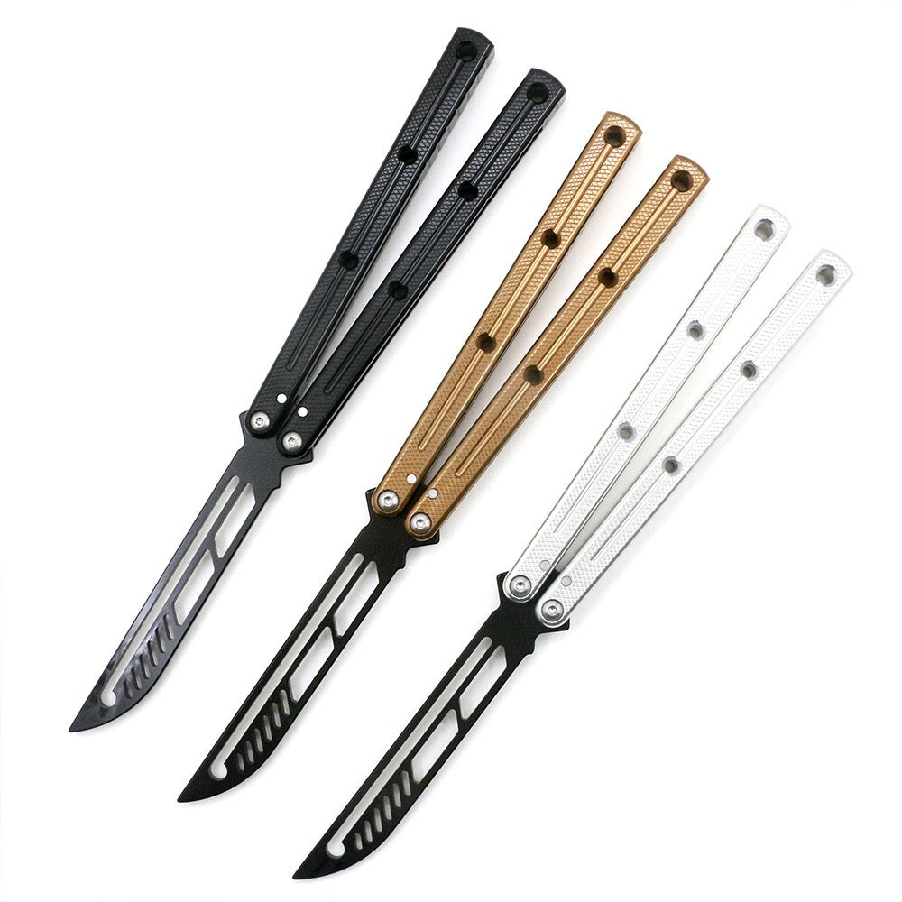 SF-7 Series Sea Monster Butterfly Knife Uncut Aluminum Alloy Handle Fancy Training Swing Knife