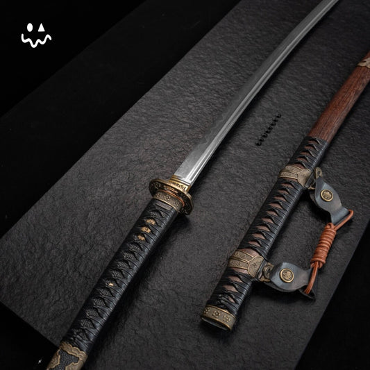 102cm/40.6" Saber Japanese Sword Carbon Steel Clay Tempered Sakura Pattern Sharp Handmade Full Tang Samurai Katana