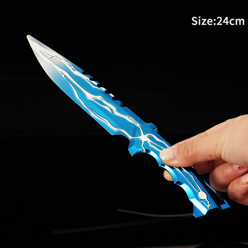 24CM/9.5 Smite Knife Metal Blunt Blade Cosplay Replica