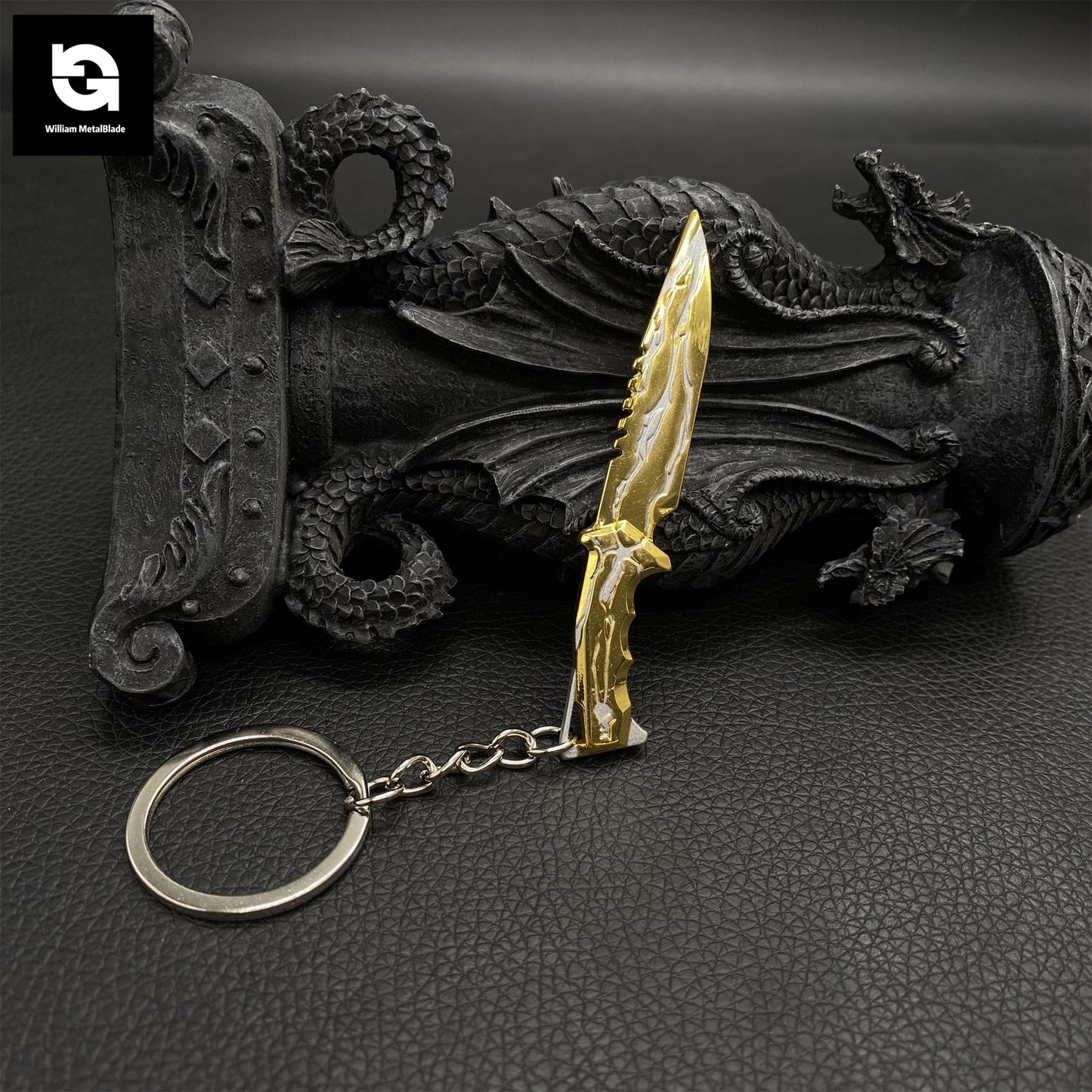 28CM/11" Metal Smite Knife Metal Melee Weapon Game Prop