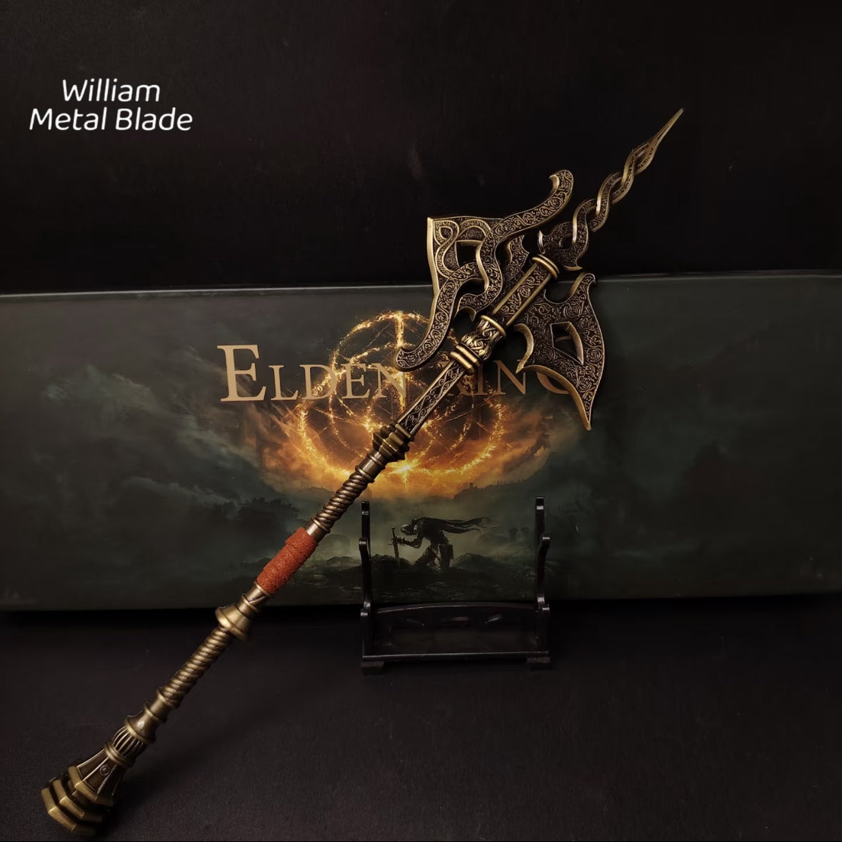Soul Game Tree Sentinel Golden Halberd Metal Craft For Collection