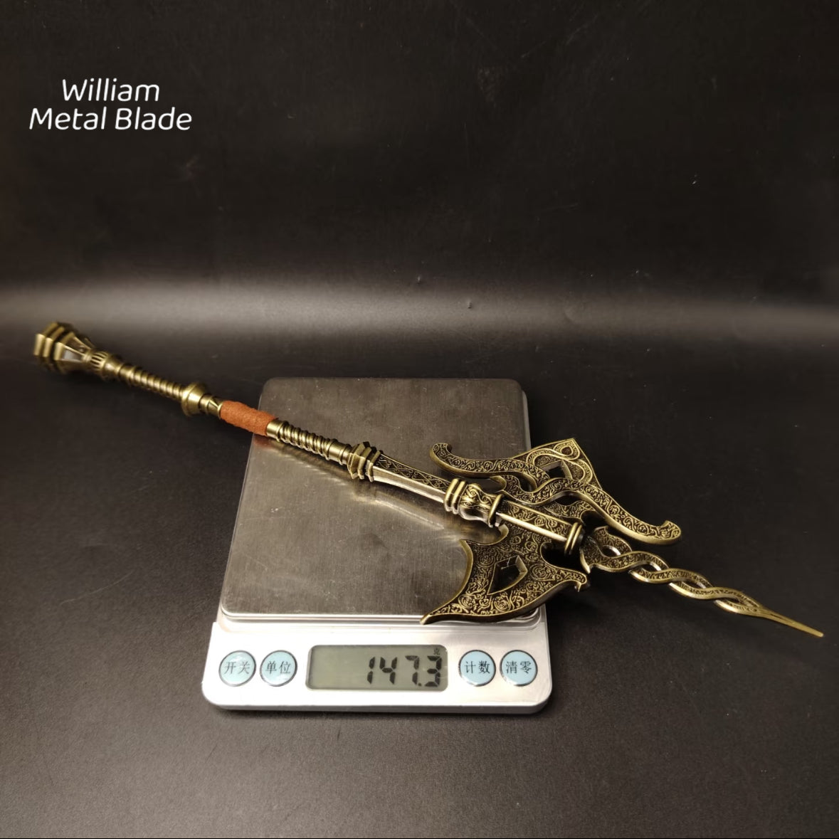 Soul Game Tree Sentinel Golden Halberd Metal Craft For Collection