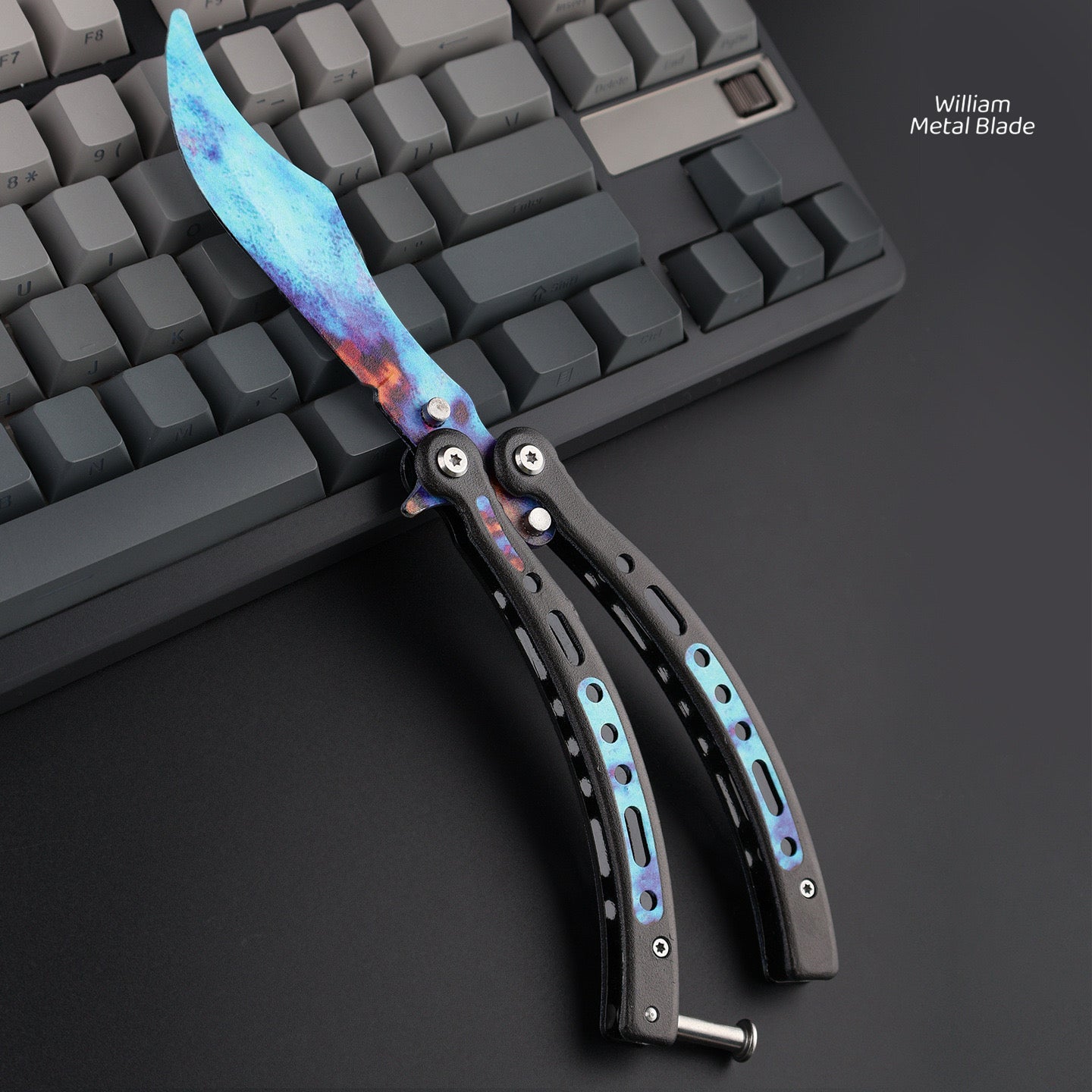 Stainless Steel CSGO Balisong Blunt Blade Replica – WilliamMetalBlade