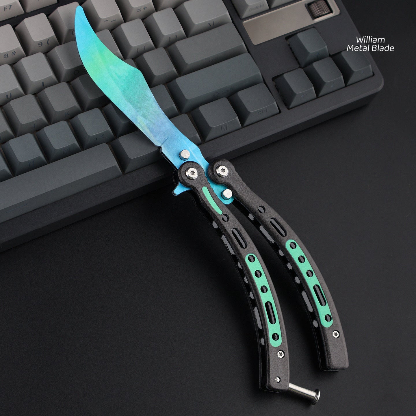 Stainless Steel CSGO Balisong Blunt Blade Replica – WilliamMetalBlade