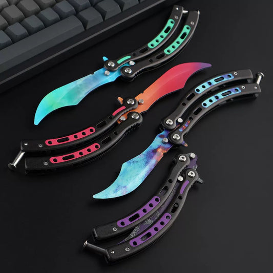 Stainless Steel CSGO Balisong Blunt Blade Replica