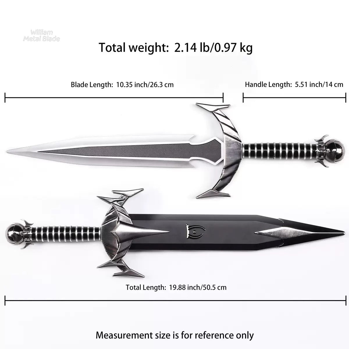 Steel Mehrunes Dagon Razor Dagon Dagger Blunt Blade 1:1 Replica