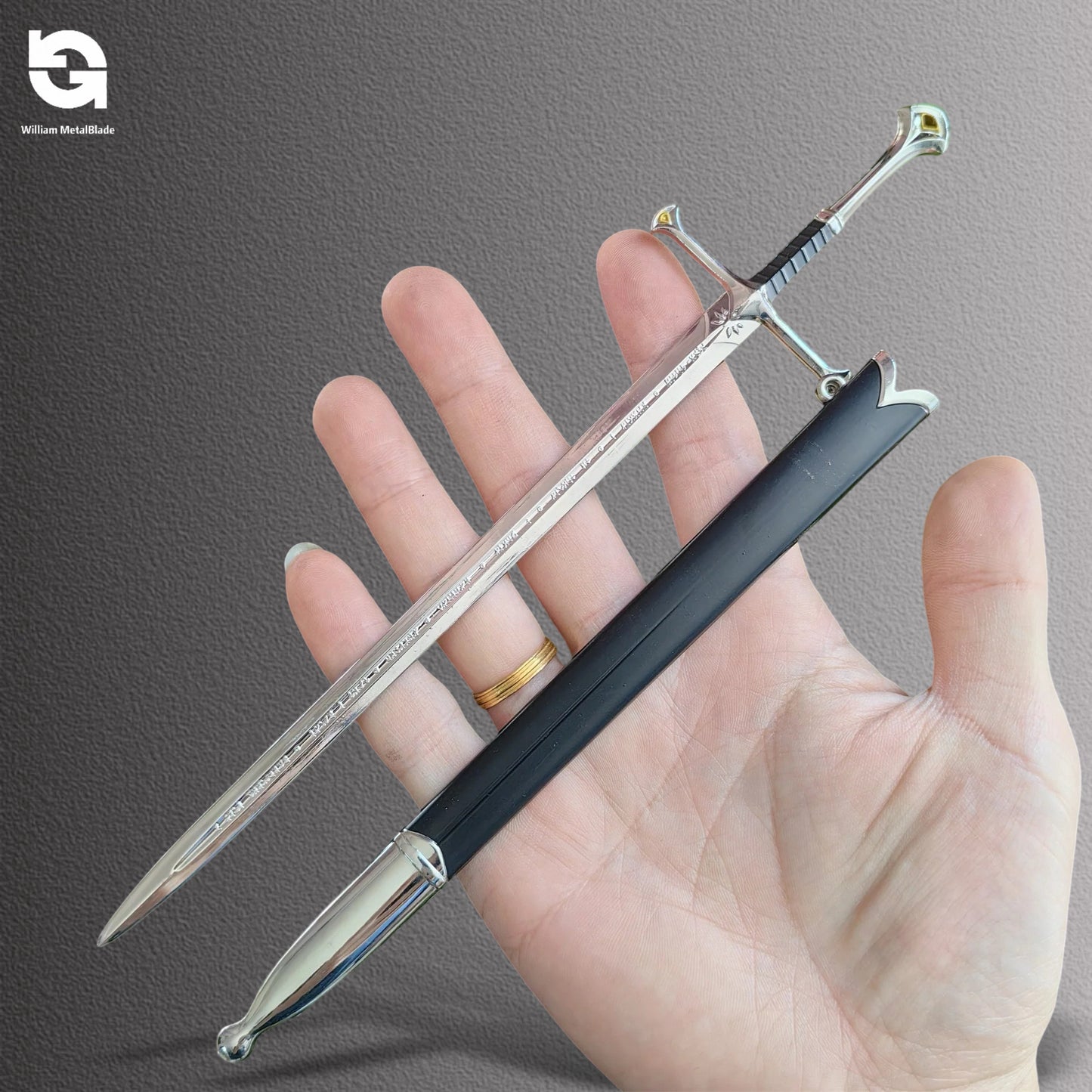 Strider Anduril Blade Tiny Fairy Tale Hero Lsildur Narsil Sword Replica