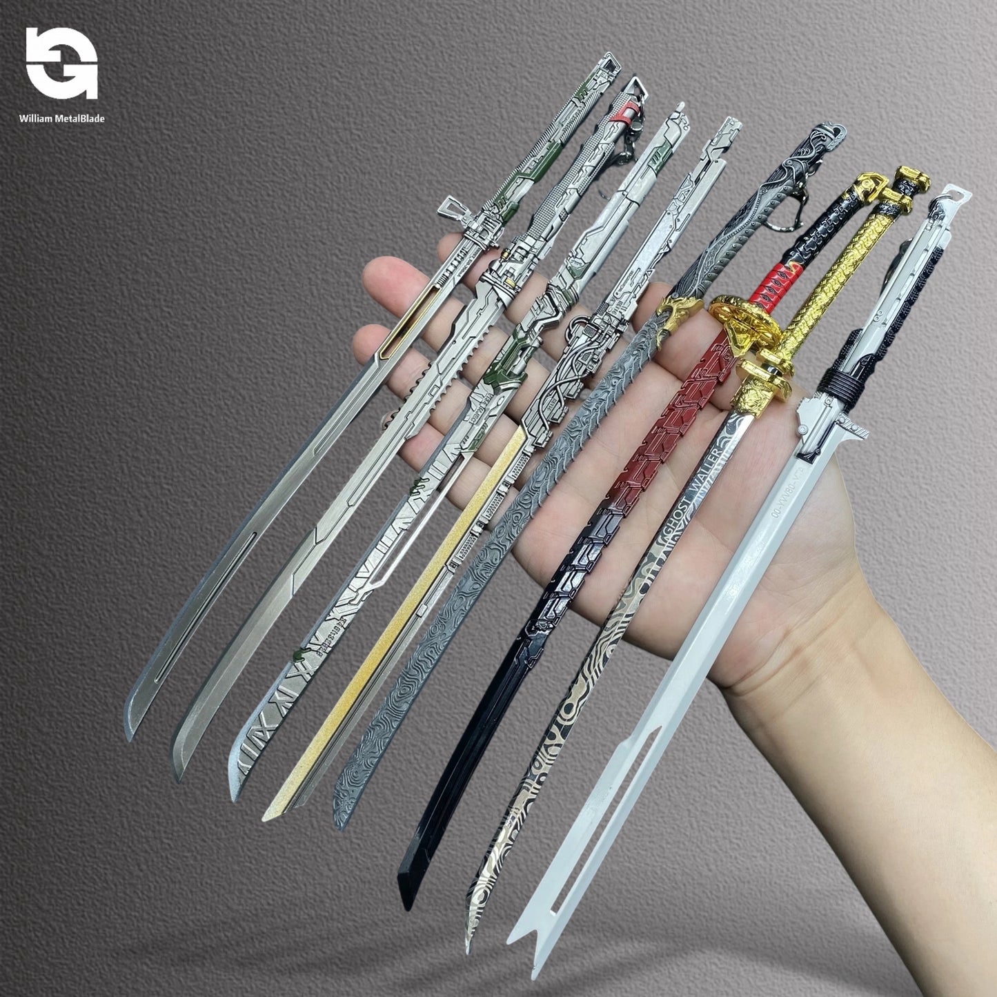 TCGR Mini Katanas Metal Replica 11 In 1 Oack