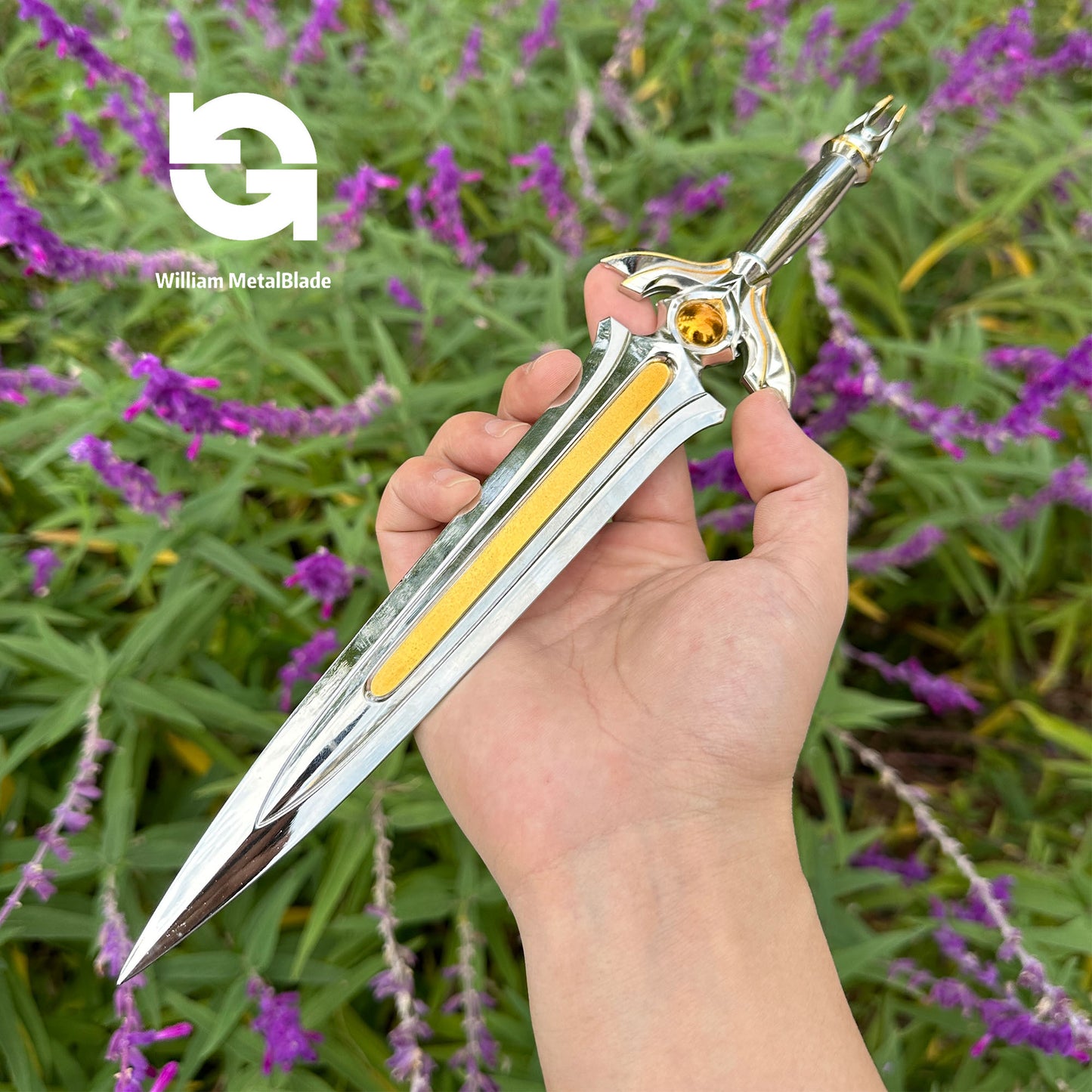 28CM/11.0 Tethered Realms Sword Metal Blunt Blade Cosplay Replica