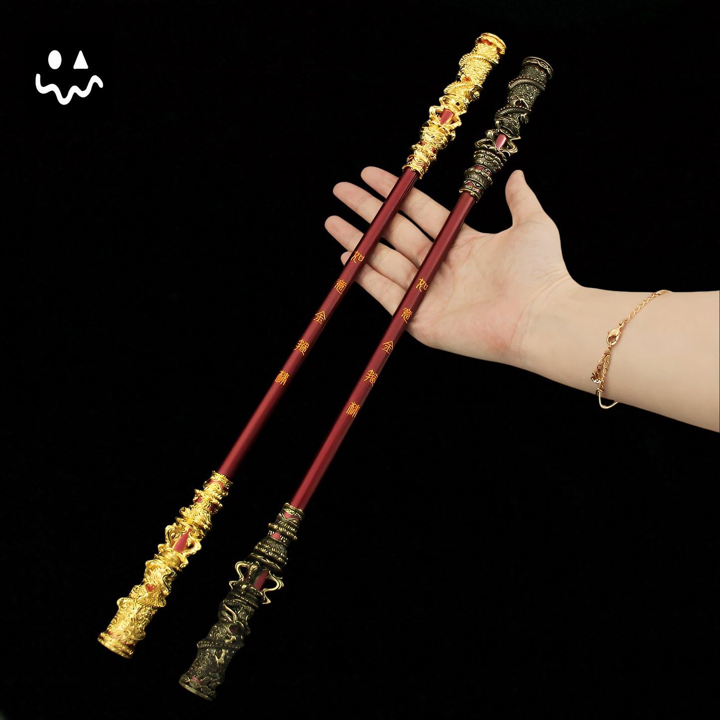 40CM/15.7'' Black Myth Wukong Metal Wukong Ruyi Jingu Bang Replica