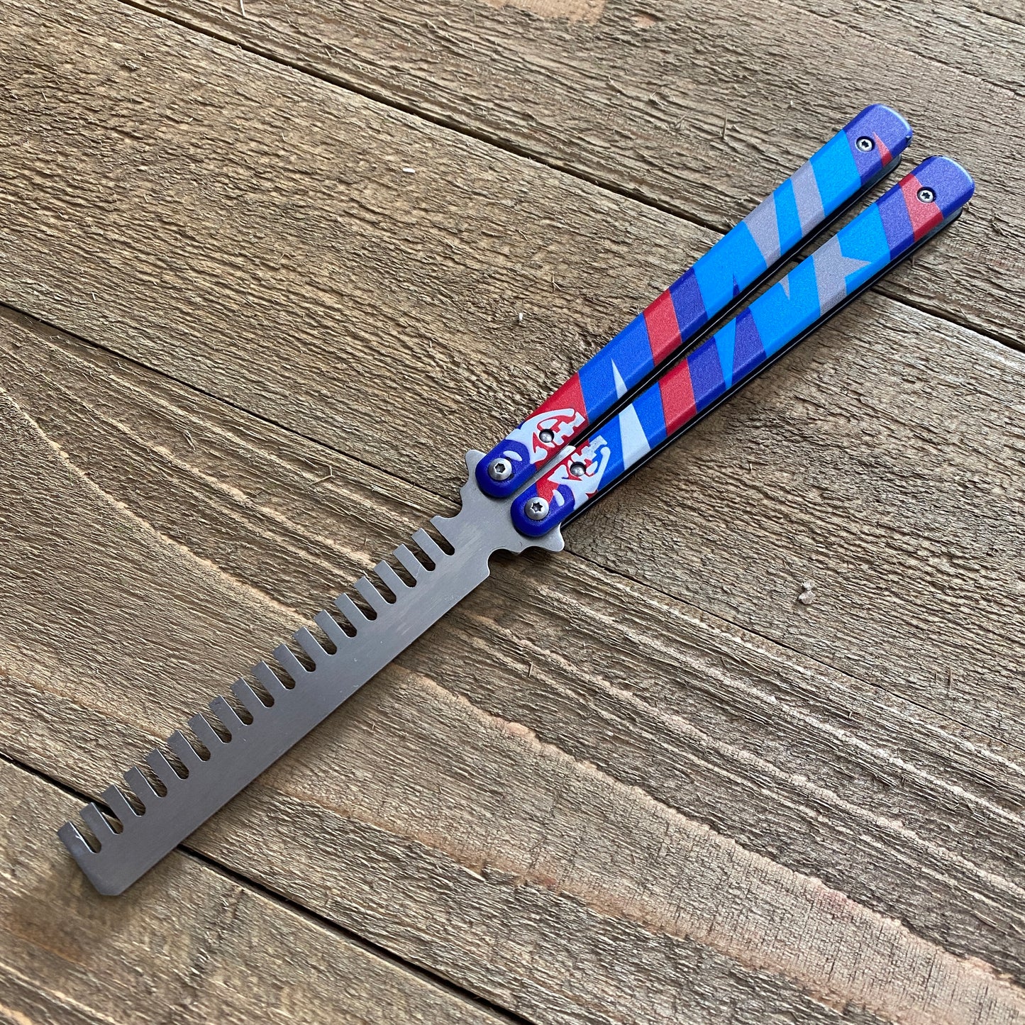 Metal Yoru Comb Balisong Butterfly Trainer Replica