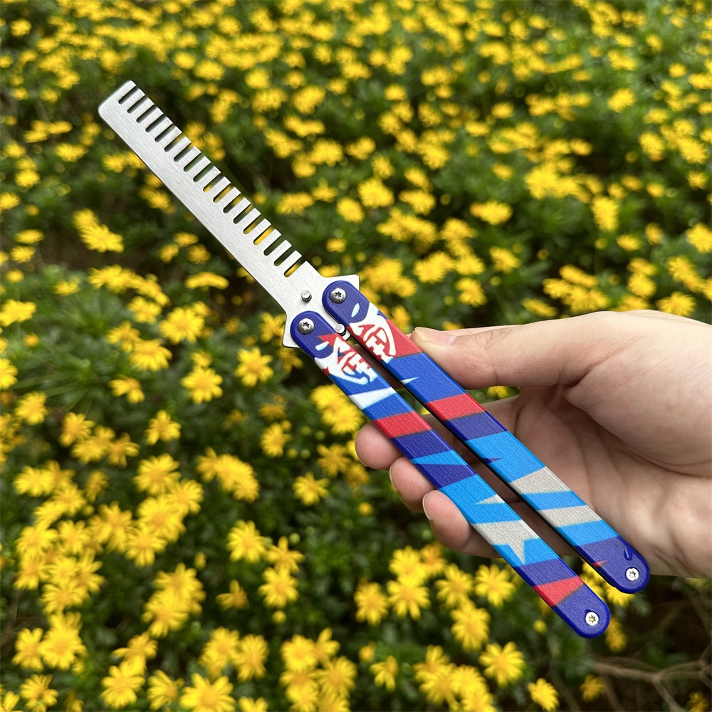 Metal Yoru Comb Balisong Butterfly Trainer Replica